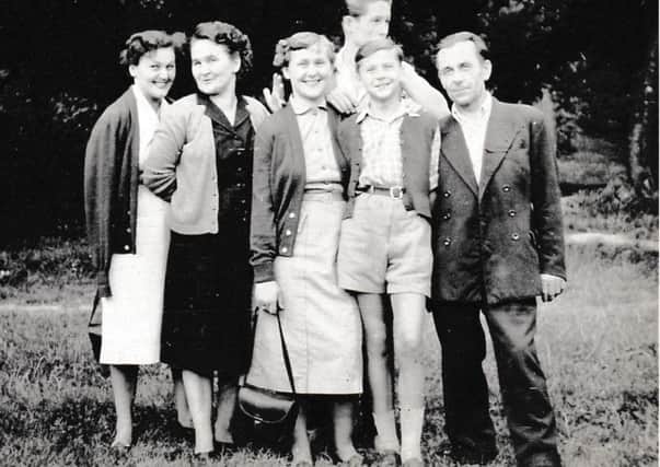 1955: From left to right my mum (Ilona), my grandmother (Erzsebet), aunt (Elizabeth), uncles George (behind) and Joseph (front) and my grandfather (Ignac).