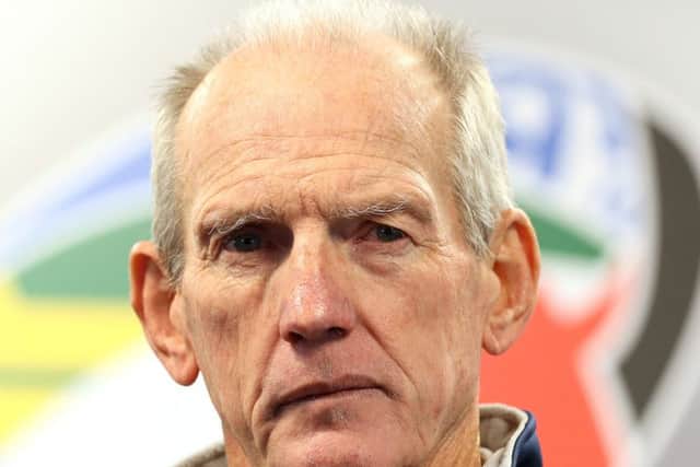England coach Wayne Bennett during the Ladbrokes Four Nations Press Conference at Anfield, Liverpool. (Picture: Martin Rickett/PA).