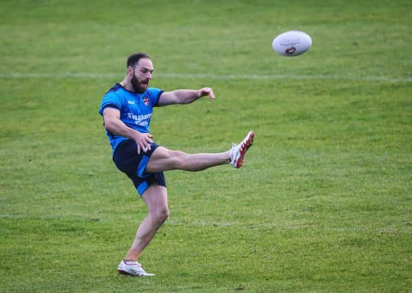Luke Gale, pictured during a training session at Hunslets stadium yesterday, was part of the England team that defeated France at the weekend  (Picture: Danny Lawson/PA Wire).