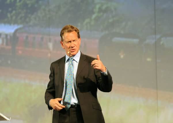 Michael Portillo speaking at the YIBC in Leeds.  15 June 2012.
Picture Bruce Rollinson
