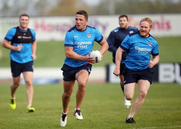 England's Sam Burgess during a training session at South Leeds Stadium. (Photo: PA)