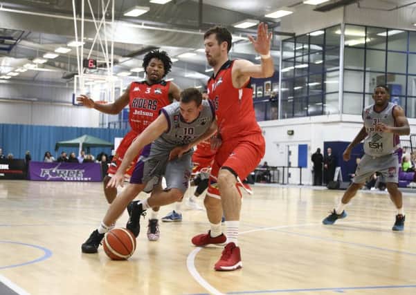 Jack Isenbarger in action for Leeds Force against Leicester Riders