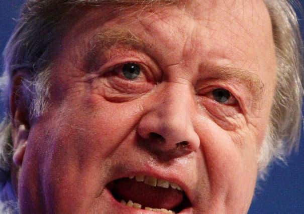 True blue: Ken Clarke is appearing in Ilkley at the weekend to discuss his life and career. (PA).