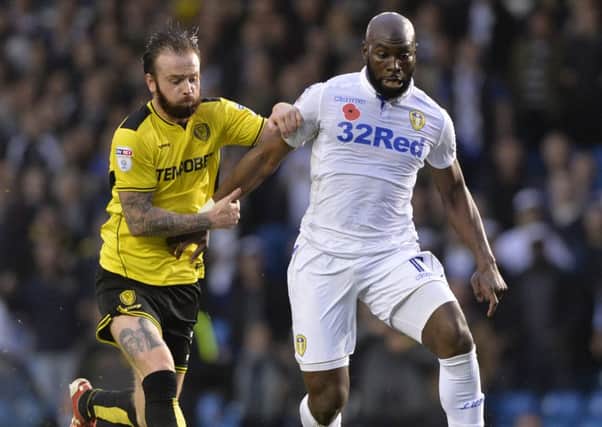 Soulemayne Doukara scored 
Leeds United's second goal as they beat Burton Albion 2-0 (Picture: Bruce Rollinson).