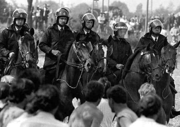 Mounted police at the Battle of Orgreave.