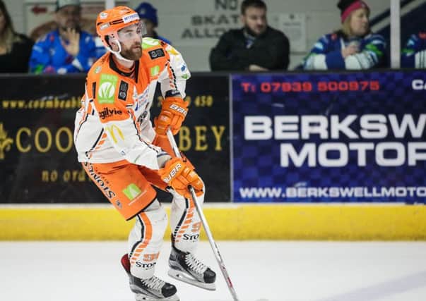 IN THE POINTS: John Armstrong scored a hat-trick in Sunday's 6-1 win at Coventry Blaze. Picture: Scott Wiggins.