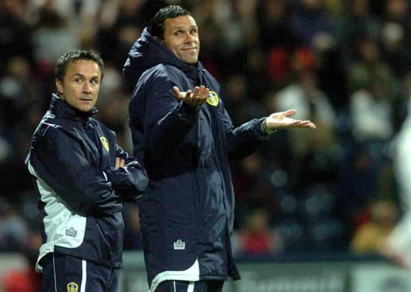 WHAT CAN YOU DO? Leeds United manager Dennis Wise and his assistant Gus Poyet react after Preston score their fourth goal in a 4-1 defeat for the Yorkshire club at Deepdale back in 2006.