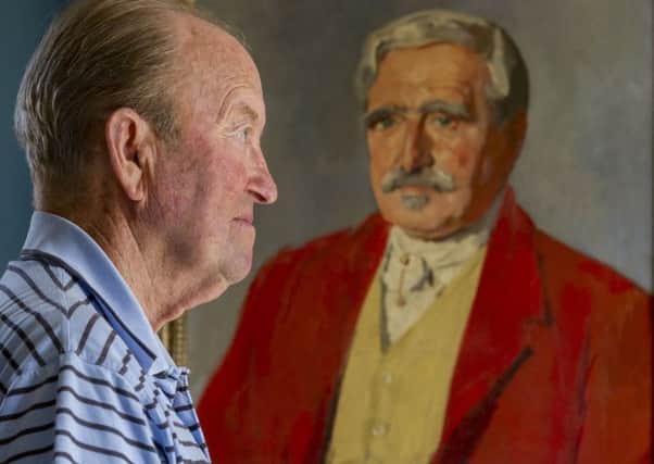 David Brotherton in front of a painting of Lord Brotherton. (Picture: James Hardisty).