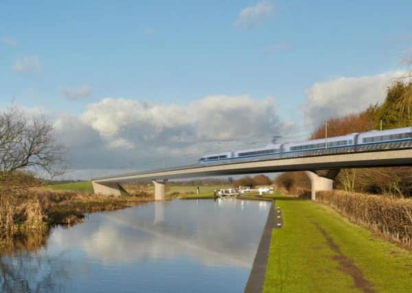 An image showing part of the proposed HS2 route
