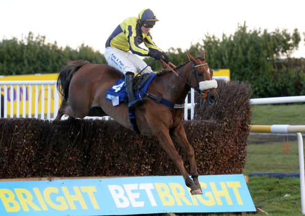 The Last Samuri ridden by David Bass. Picture: Anna Gowthorpe/PA.