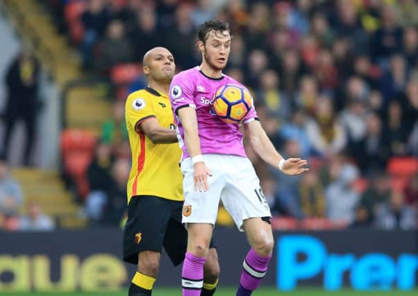 Hull City's Will Keane (right, in action against Watford recently. Picture: Nigel French/PA.