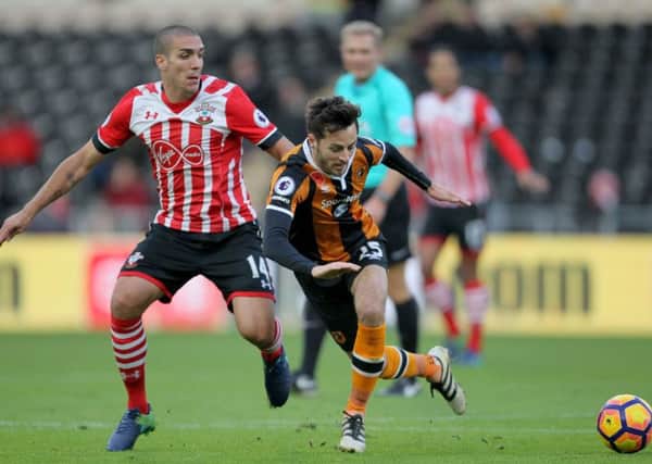 Southampton's Oriol Romeu (left) battles for the ball with Hull City's Ryan Mason. Picture: Richard Sellers/PA