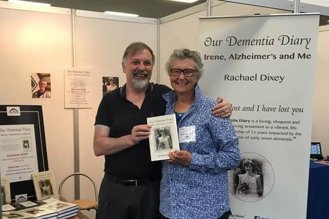 Rachael Dixey with Brian Daniels, who encouraged her to write her book