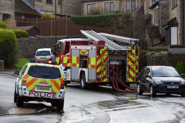 The scene after the blaze at Spout House Farm, Stannington, Sheffield