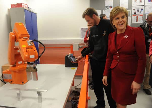 Scottish First Minister Nicola Sturgeon toured the AMRC in Rotherham today