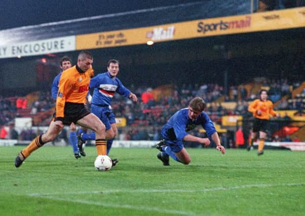 Hull City's Duane Darby opens the scoring at Boothferry Park.