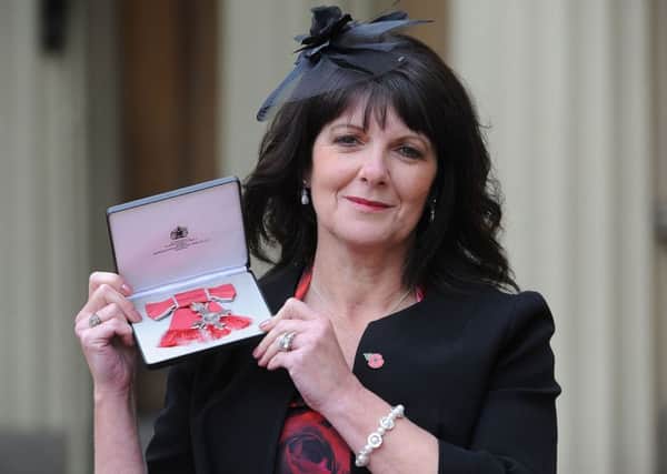 Jayne Senior after receiving the MBE at Buckingham Palace