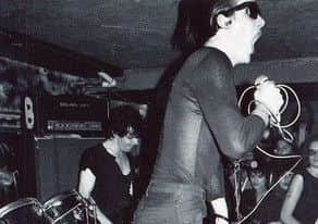The Damned live on stage in 1976.
