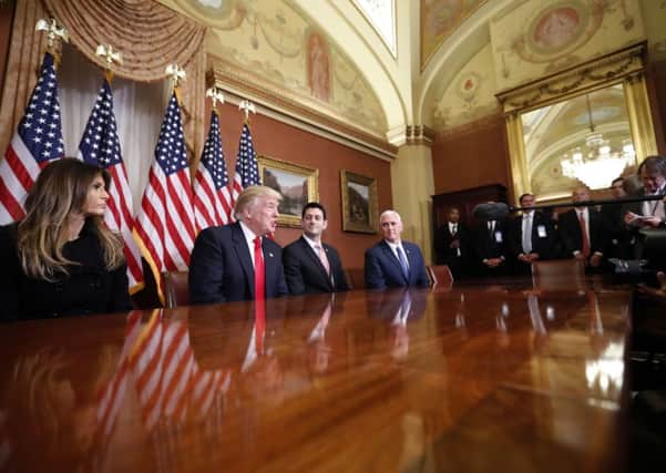 President-elect Donald Trump, meeting Republican leaders on Capitol Hill.