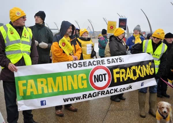 Anti-fracking protestors