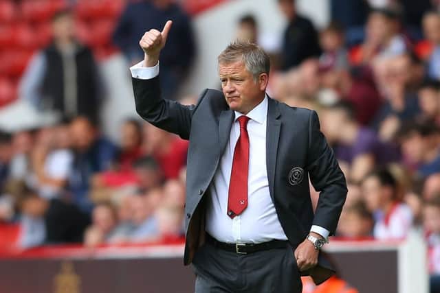KEEP IT UP: Sheffield United manager, Chris Wilder. Picture: Simon Bellis/Sportimage
