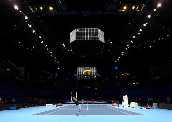 World No 1 Andy Murray gets in some practice at The O2, London. Picture: Steve Paston/PA