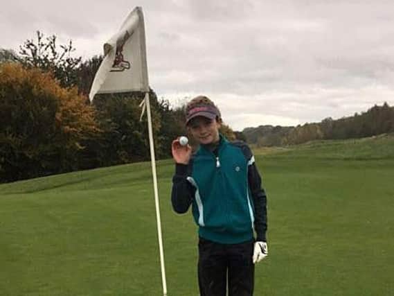 Nine-year-old Tai Naylor had a hole in one at the seventh hole at Waterton Park.