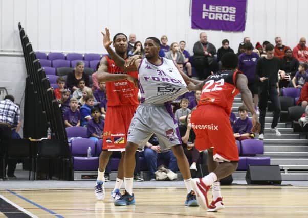 Forces machine: Clayfell Harris is looking hungry  on and off the court  for Leeds Force. (Picture: Kieron Nevison)
