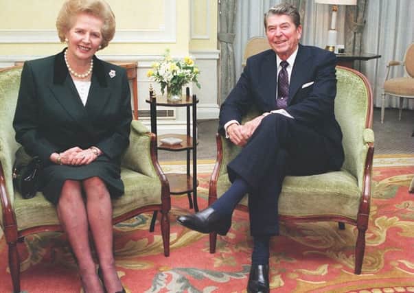 Margaret Thatcher and Ronald Reagan, seen here in 1990, had a close bond. (PA).