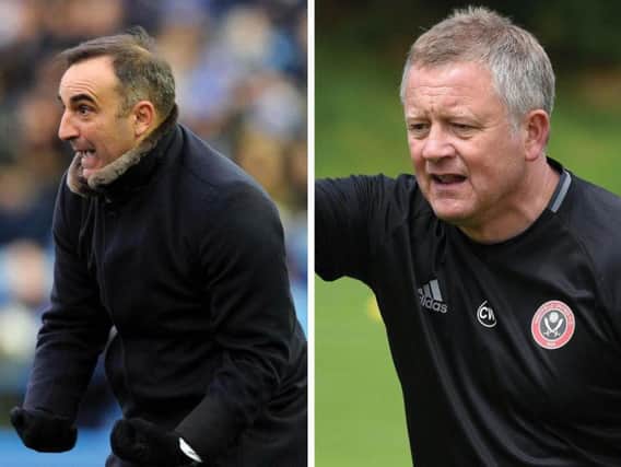 Carlos Carvalhal, left, and Chris Wilder, right. Vote for who you think is better on our Facebook page