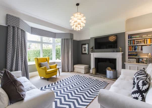 Ann Marie added bold colour and a pop of yellow to the sitting room