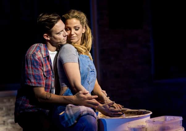 FROM FILM TO STAGE: Alex Moss and Sarah Harding in Ghost: the Musical