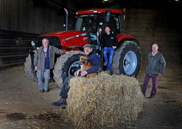 The Pub Lads: Paul Baker, Richard Newsam and Andrew Wells on Charlie Hills farm in Skeffling, near Hull.  Picture: Tony Johnson