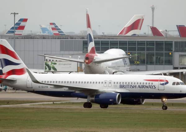 British Airways planes on the runway at Heathrow Airport. PIC: PA
