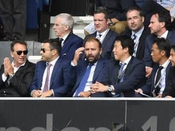 Andrea Radrizzani, sat next to Leeds owner Massimo Cellino, durinng Leeds United's 3-0 defeat to QPR in August.