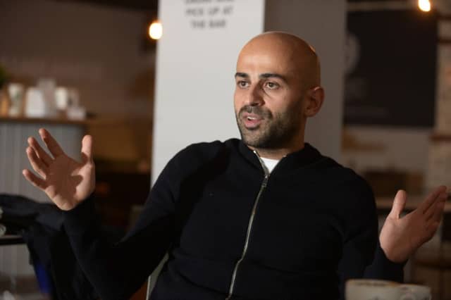 La Bottega Milanese founder Alex Galantino in the Italian coffee bar's residency on the 4th floor of Harvey Nichols.
