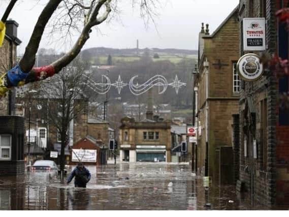 The extent of the last time Hebden Bridge was hit by major flooding