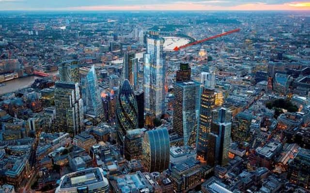 Artist's impression of 22 Bishopsgate, London's newest skyscraper. Thirsk-based firm Severfield will provide the steel for the building.