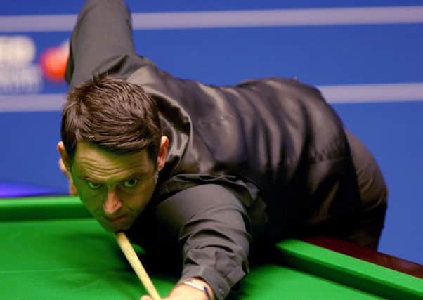 STRIKE A POSE:  Ronnie O'Sullivan during day nine of the Betfred Snooker World Championships at the Crucible Theatre, Sheffield.
PICTURE: : Richard Sellers/PA Photos