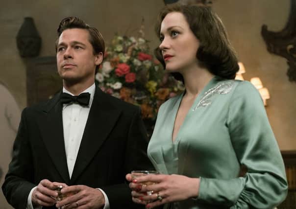 NOSTALGIC: Brad Pitt plays Max Vatan and Marion Cotillard plays Marianne Beausejour in the movie Allied. 
PICTURE: : PA Photo/Pathe