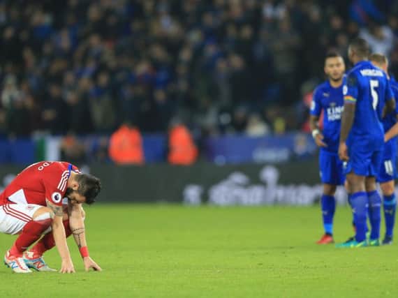 A dejected Alvaro Negredo after Leicester City found a last minute equaliser against his Middlesbrough side (Photo: PA)