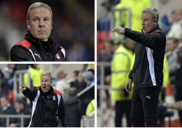GONE: JKenny Jackett in his fifth and final match in charege at Rotherham United on Satruday. Pictures: Bruce Rollinson.