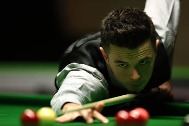 Oliver Lines during his match against Jimmy Robertson.