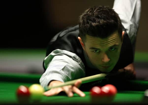 Oliver Lines during his match against Jimmy Robertson.