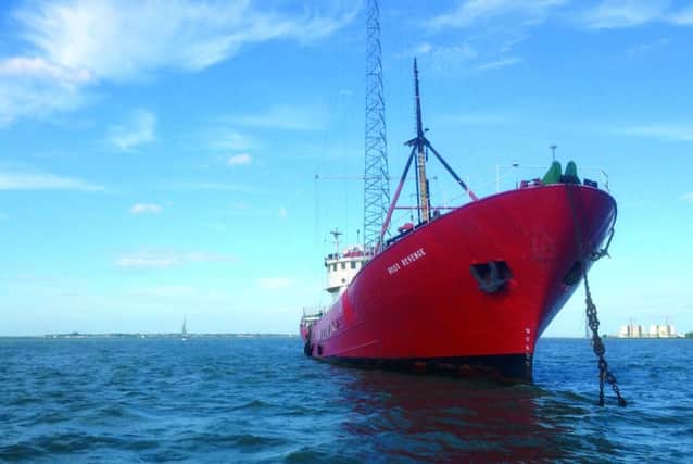 Radio Caroline's ship, the MV Ross Revenge, as the famous ship-based pirate radio station has applied for an AM waveband licence from Ofcom