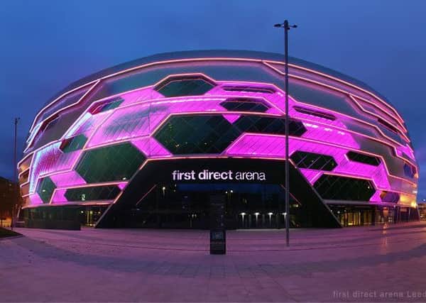 Light Night Leeds 2014 leeds-arena-exterior-lights