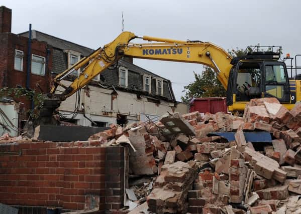 Demolition at the old police station on Hammerton Road. Picture: Andrew Roe
