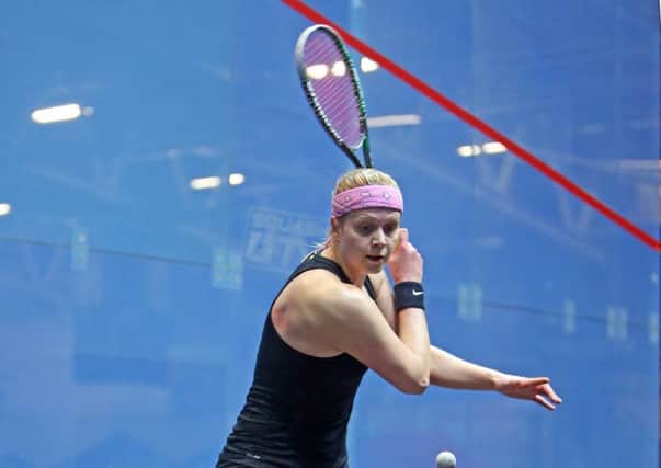 Fiona Moverley, helped Hull & East Riding SC beat Hallamshire with victory over Dan Lawrence. Picture: squashpics.com