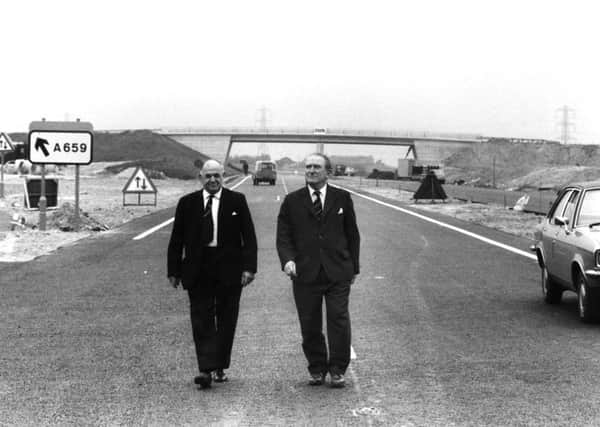 Tadcaster Bypass Councillors go for a Stroll on  Carriageway 24 May 1978
