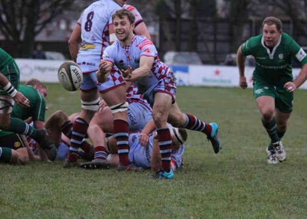 Rotherham's George Tressider plays out in Saturday's defeat to London Irish. Picture courtesy of Simon Hall.